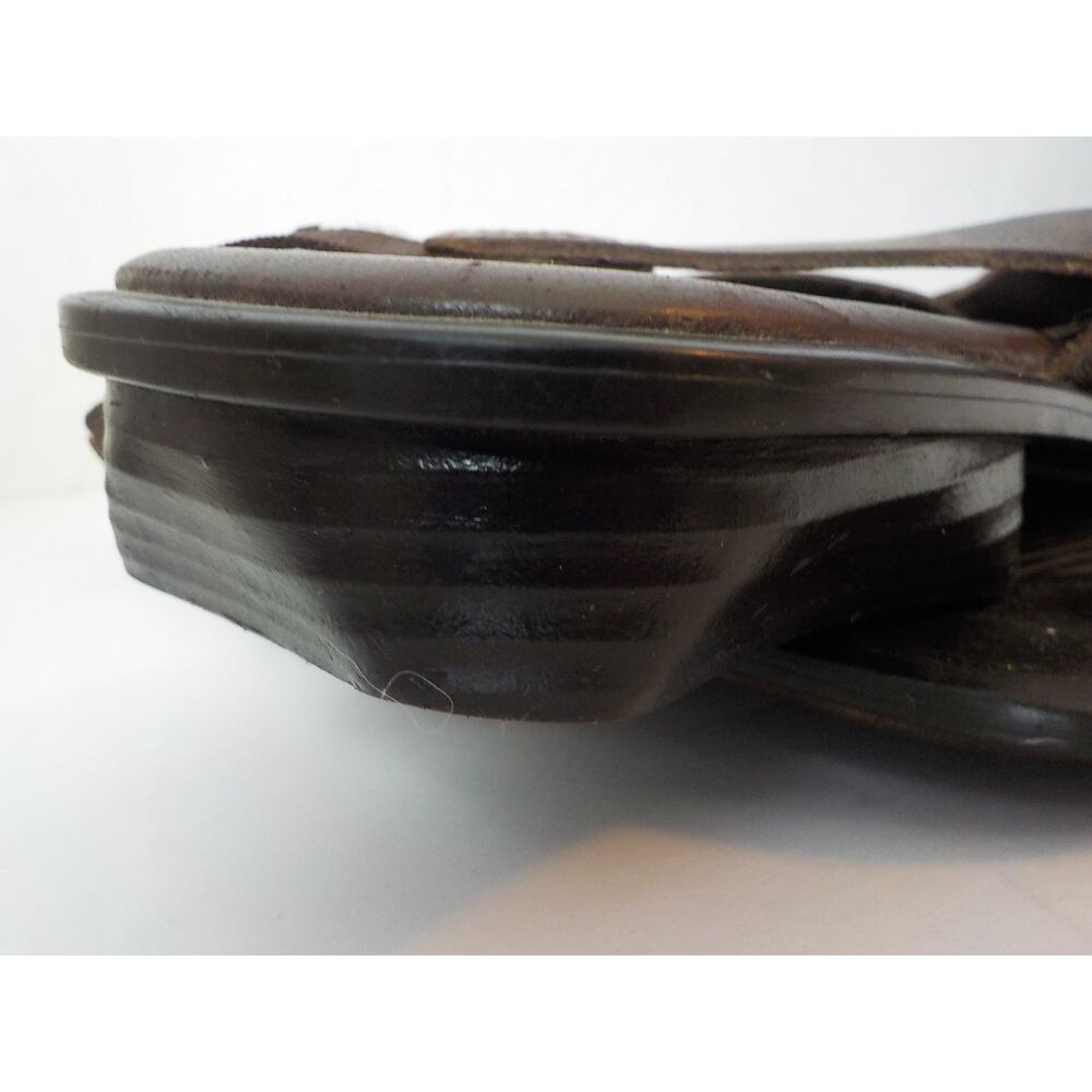Y2K Retro Montego Bay Club Brown Leather Strappy Sandals Slingback Women 8.5 M - Picture 14 of 15